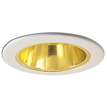 Nora Lighting 4" Specular Reflector w/ Metal Ring, Gold/White NS-42